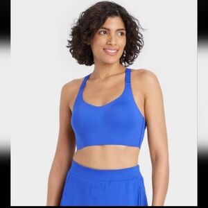 Women's Sculpt High Support Embossed Sports Bra - All In Motion Dark Blue XS